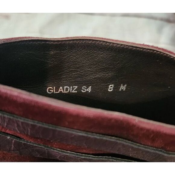 Donald J Pliner Gladiz Platform Burgundy Suede and Leather Heeled Sandals Size 8 - Picture 7 of 9